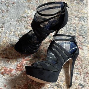 Black Suede Olydien Stilettos